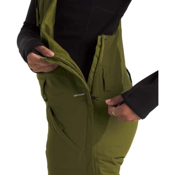 The North Face Women's Freedom Insulated Bib Pants in Forest Olive Sz XL - Picture 4 of 16